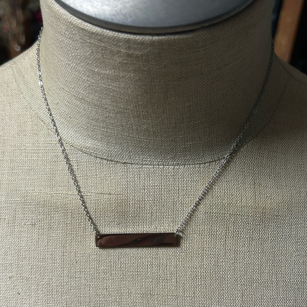Stainless Steel Bar Necklace -‎ Gold & Silver Options